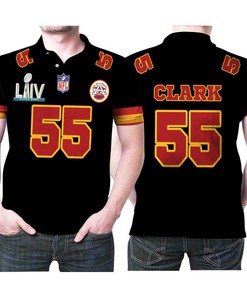 Kansas City Chiefs Frank Clark 55 Super Bowl Red Game Jersey Style Gift For Chiefs Fans Polo Shirt All Over Print