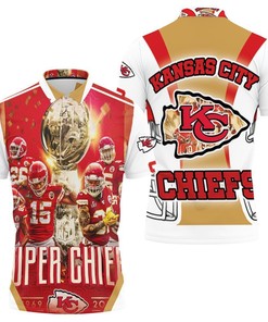 Kansas City Chiefs Helmet Logo Afc West Division Champions 3d Printed Polo Shirt Jersey All Over Print