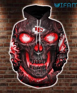 Kansas City Chiefs Hoodie 3D All-Over Print Punisher Skull Gift