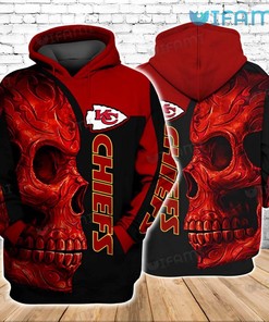 Kansas City Chiefs Hoodie 3D All-Over Print Tribal Skull Logo Gift