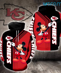 Kansas City Chiefs Hoodie with Mickey Mouse Design - Perfect for NFL Fans