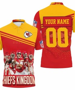 Kansas City Chiefs Kingdom Afc West Champions Division Super Bowl 2021 Personalized 3D Polo Collar All Over Print Shirt