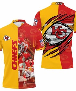 Kansas City Chiefs Logo Afc West Division Champions Super Bowl 2021 3D All Over Print Polo T-shirt