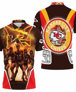 Kansas City Chiefs Mahomes 15 Hill 10 Kelce 87 Hardman 17 Edwards-helaire 25 For Fans 3D All Over Print Polo Shirt