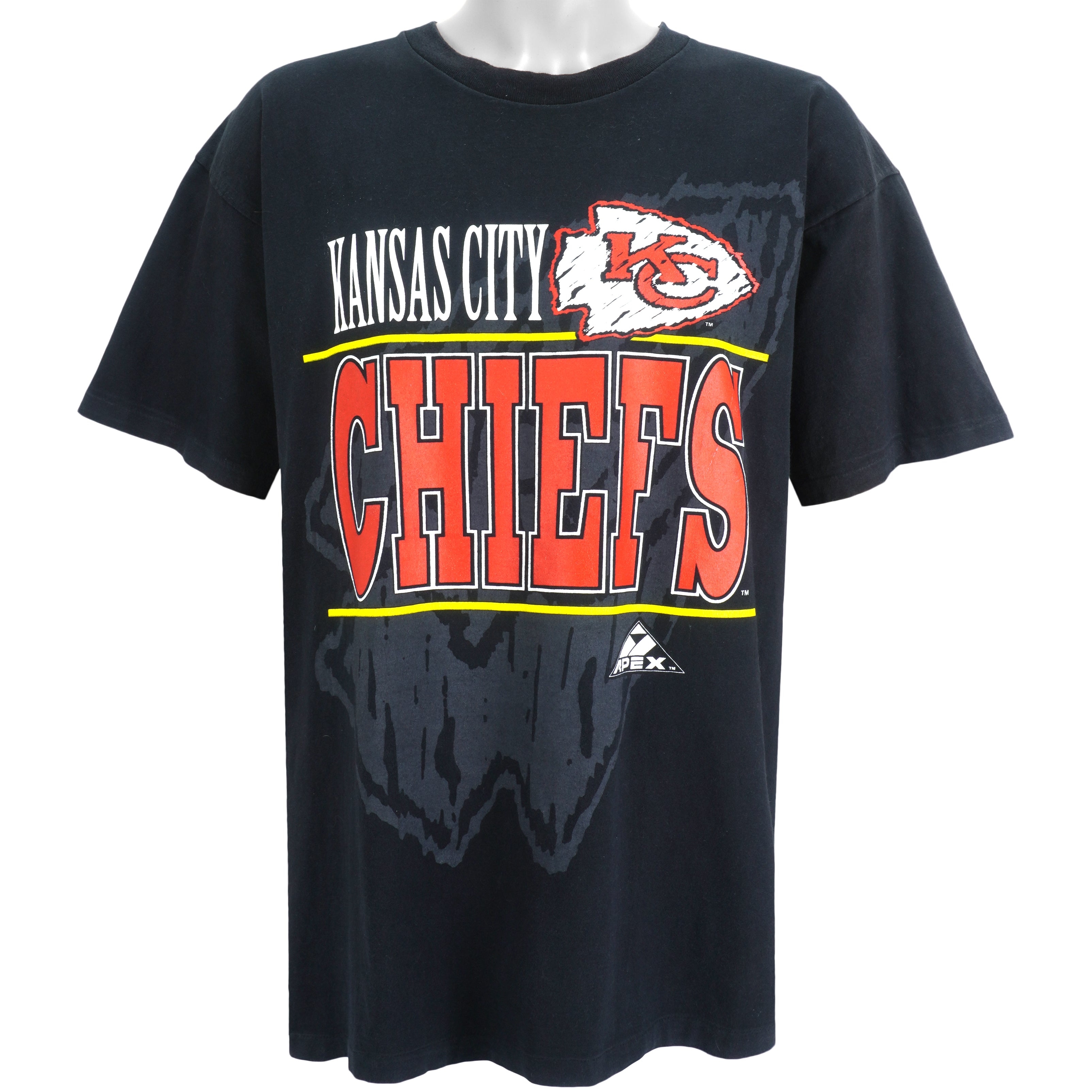 Kansas City Chiefs Single Stitch T-Shirt 1990S Vintage Style Hoodie Sweatshirt Reprinted Full Size Gifts For Nfl Fans