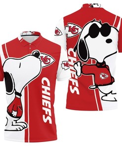 Kansas City Chiefs Snoopy Lover 3D Printed Polo Shirt - All Over Print Shirt - Breathable Fabric