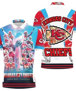 Kansas City Chiefs Super Bowl Champions 2021 Jersey Polo Shirt - All Over Print - Breathable Fabric - Perfect for Fans