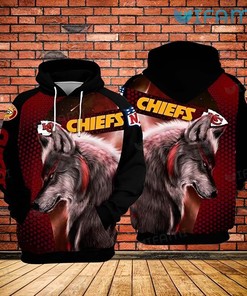 Kansas City Chiefs Wolf Hunting Football Hoodie 3D Print All Over