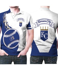 Kansas City Royals Logo Fire Ball 3D Printed Polo Shirt - All Over Print Shirt-Perfect for KC Royals Fans
