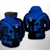 Kansas City Royals MLB 3D All-Over Print Punisher Skull Zipper Hoodie
