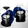 Kansas City Royals MLB 3D All-Over Print Skull Team Zipper Hoodie