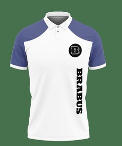 Keep It Cool in Blue: 3D Printed Brabus Nct-Lt Polo Shirt Ver 1 with All Over Print Polo Shirt Design