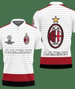 Keep It Simple in White: 3D Printed AC Milan NQP-HT Polo Shirt Ver 1 with All Over Print Polo Shirt