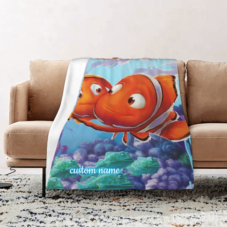 Keep Swimming in Comfort with Nemo-Inspired Custom Name Soft Gifts for Home Decoration on Sofa, Bedding, and Living Room - Image 2