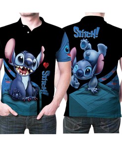 Keep Your Love for Stitch Adorable with Our Cute Posture Heart 3D All-Over Print Polo Shirt