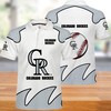 Keep cool this summer while supporting the Colorado Rockies with this casual 3D polo shirt featuring print design.