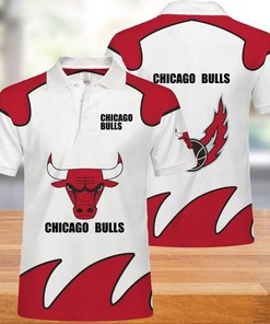 Keep it Cool and Casual with NBA Chicago Bulls 3D All Over Print Polo Shirt