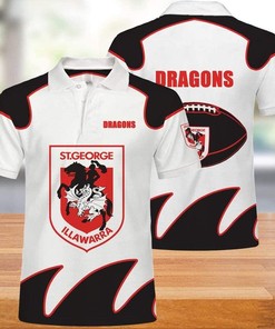 Keep it Cool with St Georgeillawarra Dragons 3D Polo Shirt - the Perfect Blend of Athleisure and Style