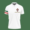 Keep it Simple and Confident with Our White 3D Printed Cristiano Ronaldo Portugal Tnt-Lt Polo Shirt