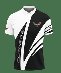 Keep it Simple yet chic with Our White 3D Printed Corvette Polo Lph-Nh Polo Shirt Ver 2 Made from Breathable Fabric