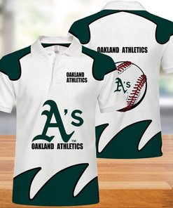 Keep it casual and cool this summer with this Oakland Athletics 3D print polo shirt.