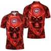 Keep it classy and spooky with this Montreal Canadiens NHL fans skull polo shirt featuring an all over print design.