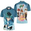 Keep it cool and fresh with this Thunder Effect Midoriya Izuku polo shirt featuring a polo collar print design.