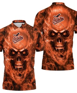 Keep it edgy with our Baltimore Orioles MLB Fans Skull Polo Shirt 3D All Over Print with All Over Print.
