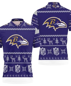 Keep it festive and trendy with our Baltimore Ravens Ugly Sweatshirt Christmas 3D Polo Shirt All Over Print.