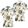 Keep it fresh and tropical with our All Over Print and 3D Printed Baby Yoda Hugging Kiwis Polo Shirt