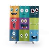 Keep it playful with this Kids Monster Faces Shower Curtain