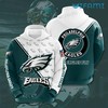 Kelly Green White Philadelphia Eagles Logo 3D Hoodie with Custom Print