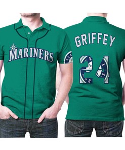 Ken Griffey Jr 24 2020 Mlb Baseball Green Jersey Style 3D All Over Print Polo Shirt for Seattle Mariners Fans