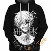 Ken Kaneki Black And White All Over Print Hoodie 3D - Perfect for Fans