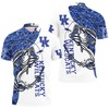 Kentucky Wildcats NCAA Fishing Lover 3D Polo Shirt - All Over Print Shirt - Breathable Fabric - Perfect for Fans