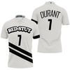 Kevin Durant #7 Brooklyn Nets 2020 City Edition White Jersey 3D All Over Print Polo Shirt with Personalized Design