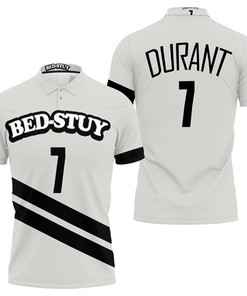 Kevin Durant #7 Brooklyn Nets 2020 City Edition White Jersey 3D All Over Print Polo Shirt with Personalized Design