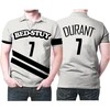Kevin Durant #7 Brooklyn Nets NBA Basketball 2020 City Edition White Polo Shirt with Unique 3D Design
