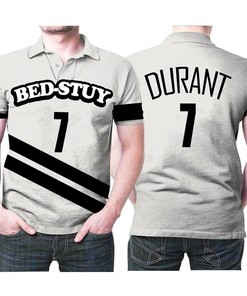 Kevin Durant #7 Brooklyn Nets NBA Basketball 2020 City Edition White Polo Shirt with Unique 3D Design