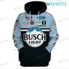 Kevin Harvick Nascar Busch Light 3D Hoodie - Gift for Beer Lovers