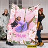 Kids Girl Gift Encanto Isabela Madrigal Disney Fleece Mink Sherpa Blanket, Customizable Encanto Blanket for Bed