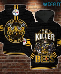 Killer Bees Signatures Logo - Steelers All Over Print Hoodie
