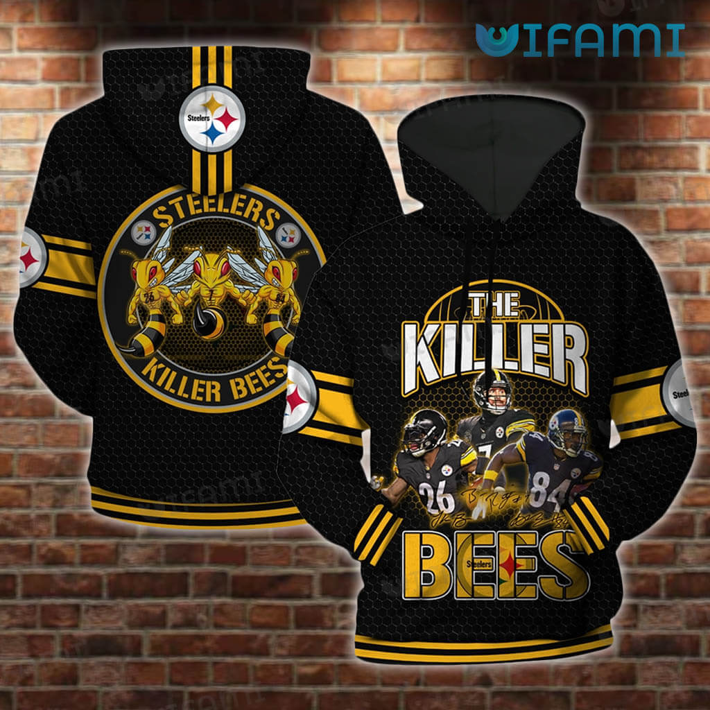 Killer Bees Signatures Logo - Steelers All Over Print Hoodie