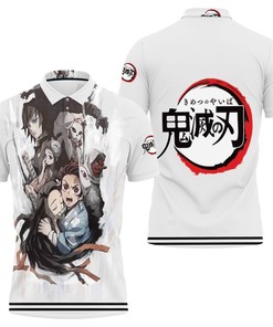 Kimetsu No Yaiba Anime Demon Slayer Corps White Polo Shirt  Breathable Fabric - Perfect for Anime Fans