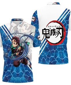 Kimetsu No Yaiba Anime Kamado Tanjiro Polo Shirt - All Over Print Shirt - Breathable Fabric - Perfect for Anime Fans