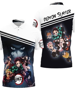 Kimetsu No Yaiba Team Nezuko, Tanjiro & Inosuke Polo Shirt All Over Print with 3D Effect