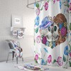 Kissing Skulls Shower Curtain, Gothic Bathroom Decor with Unique Shower Curtain Ideas