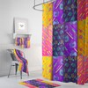 Kitschy Retro Shower Curtain with Coordinating Bath Mat and Towels