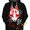 Kitsune Mask Japanese Art All Over Print 3D Hoodie
