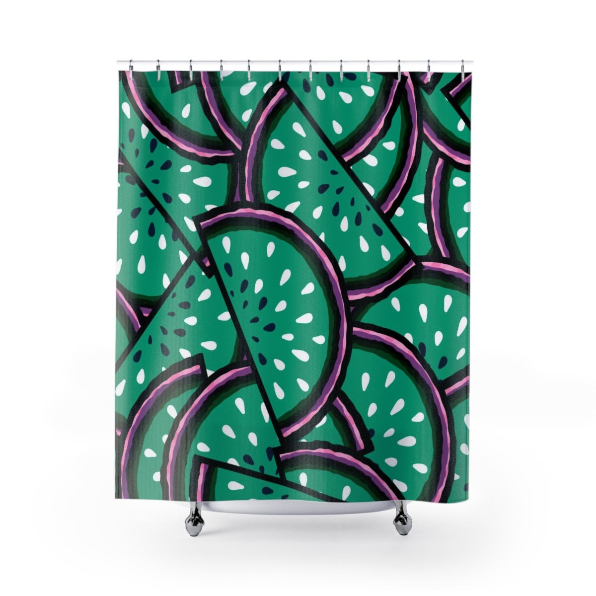 Kiwi Fruit Shower Curtain | Green Shower Curtain | Housewarming Gift Idea | Printed Shower Curtain